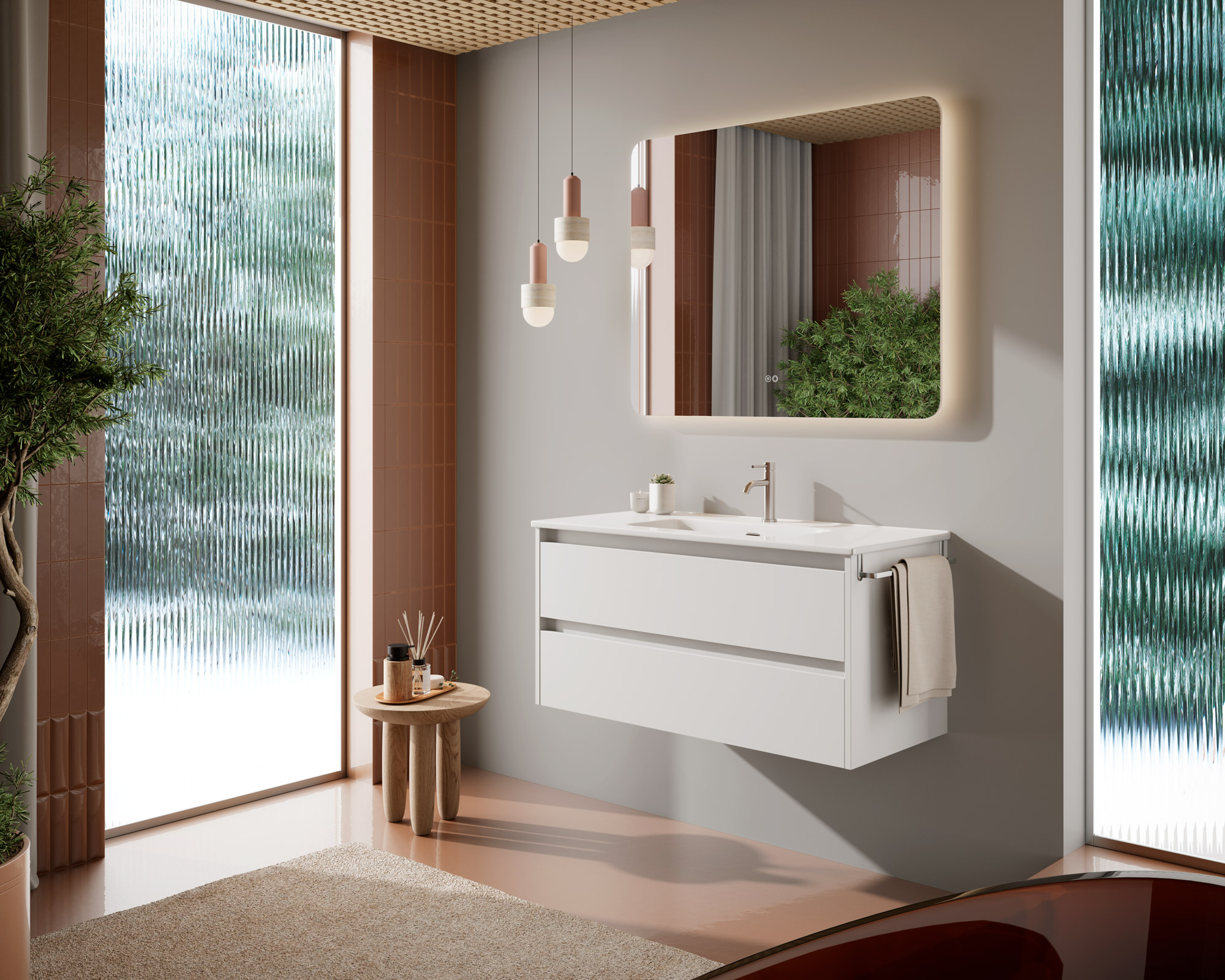 Conjunto mueble de baño 2 cajones VENTO de Coycama - Imagen 3
